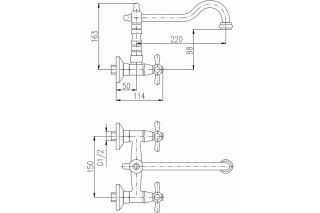 Смеситель для кухни Rav Slezak Morava Retro MK502.5/28 хром